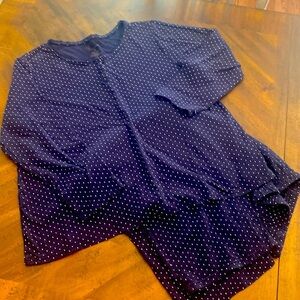 Croft & Barrow pj set navy with white polka dot size 1x